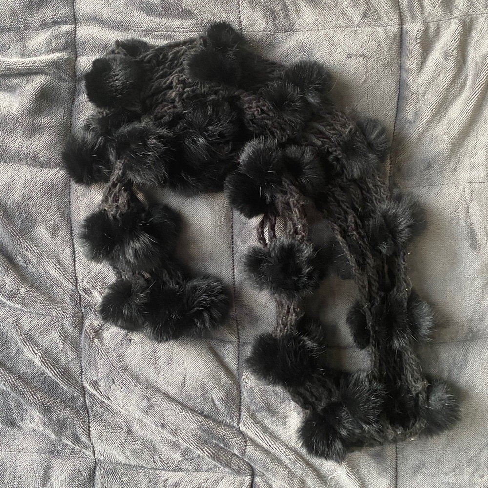 Rabbit fur scarf
